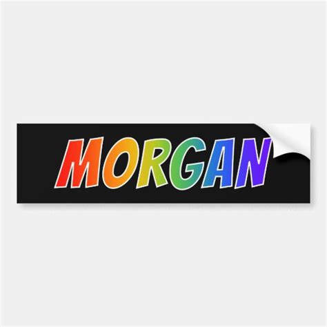 morgan fun rainbow coloring bumper sticker zazzlecom