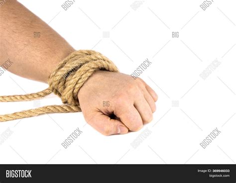 mans hand tied rope image and photo free trial bigstock