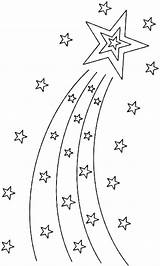 Star Coloring Pages Shooting Print Printable Clipart Color sketch template