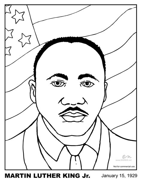 martin luther king jr coloring page