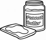 Butter Peanut Jelly Pages Coloring Template sketch template