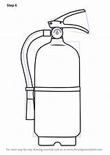 Extinguisher Fire Draw Step Drawing Drawingtutorials101 Objects Tutorials sketch template