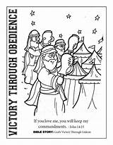 Coloring Gideon Pages Army Bible Victory Sheet Sunday School sketch template