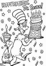 Coloring Pages Hat Cat Dr Seuss Print Birthday Printable Easy Activities Visit Book sketch template