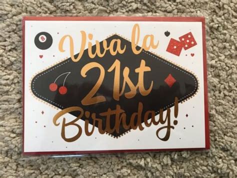 nip paper destiny viva la 21st birthday greeting card new 6 95 ebay