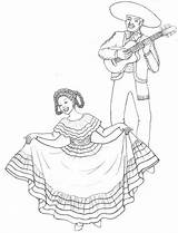 Cinco Trajes Tipicos Folklorico Mexicanos Traje Puebla Bailes Danza Batalla Bordado Leerlo Cute Fiesta Guanajuato Costa sketch template
