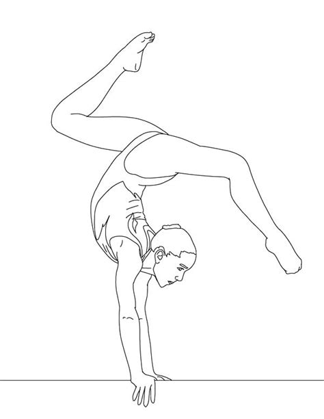 gymnastic coloring page images