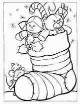 Christmas Boot Coloring Kids sketch template