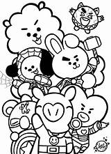 Bt21 Coloring Pages 21 Bt Chimmy Printable Characters Cooky Halloween Cute Tata Wonder sketch template