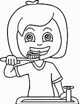 Teeth Tooth Brushed Brushing Mycie Zębów Colorir sketch template