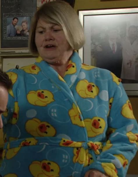 eastenders aunt babe s duck dressing gown steals the show daily star