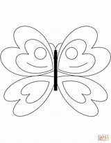 Butterfly Coloring Simple Pages Drawing Kids Colouring Printable Paper Blank Getdrawings Categories Outline sketch template