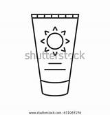 Sunscreen Lotion Icon sketch template