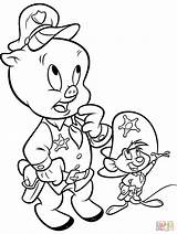 Coloring Porky Pig Speedy Pages Gonzalez Printable Drawing sketch template