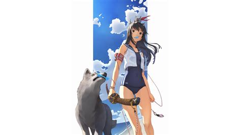 anime swimwear wolf sword anime girls wallpapers hd