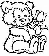 Coloring Bear Pages Kleurplaat Kleurplaten Valentijn Moederdag Picgifs Teddy Paarden Hart Google sketch template