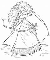 Coloring Brave Pages Merida sketch template