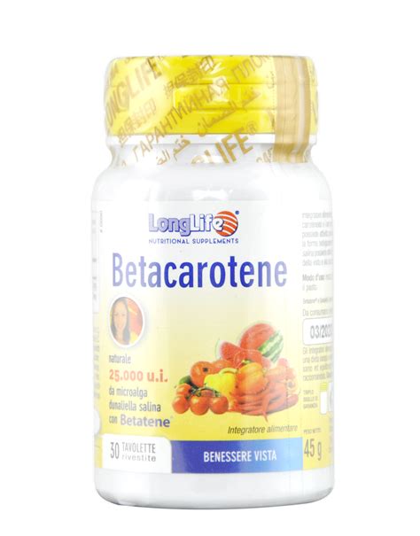 beta carotene  iu  long life  tablets