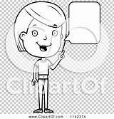 Talking Teenage Adolescent Girl Outlined Coloring Clipart Vector Cartoon Cory Thoman sketch template