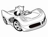 Sonic Car Driving Coloring Pages Printable Categories Kids sketch template