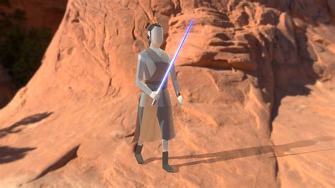 Star Wars Rey Low Poly Download Free 3d Model By Christiancabral
