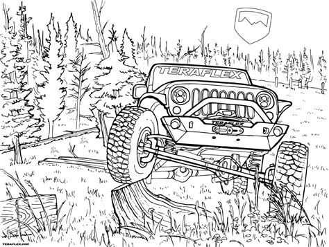 pin  greg knight  jeep  truck coloring pages cars coloring