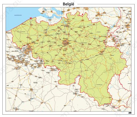 digitale belgie kaart staatkundig  kaarten en atlassennl