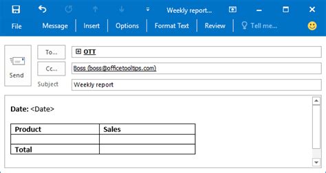 How To Create A Message Using The Template Microsoft Outlook 2016