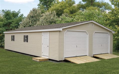 detached  car garages  sale amish double garages