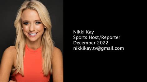 nikki kay sports host and reporter reel youtube