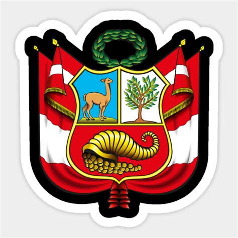 escudo nacional perú peru sticker teepublic