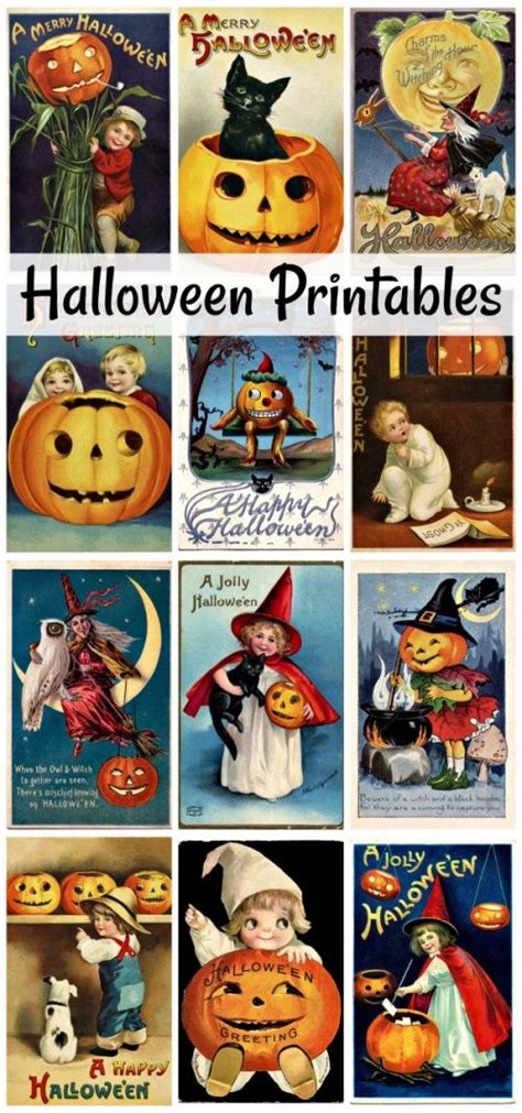 vintage halloween prints  spooky printables town country living vintage halloween prints