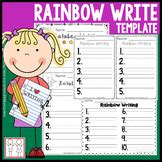 rainbow write template teaching resources tpt