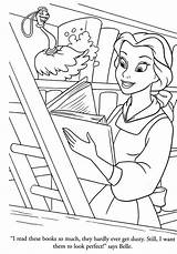 Belle Coloring Pages Disney Princesses Books sketch template