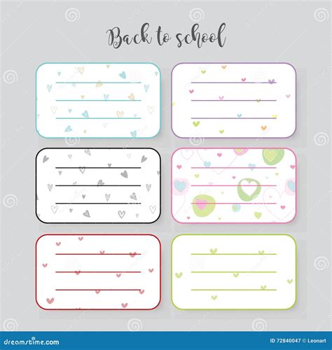 notebook labels set  stickers stock vector illustration  label marketing