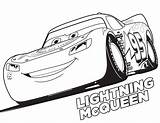 Cars Coloring Pages Print Cartoon Mcqueen Lightning sketch template