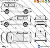 Templates Volkswagen Caddy Life Vector sketch template