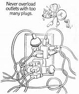 Coloring Electrical Safety Electrician Getcolorings Pages Printable Getdrawings sketch template