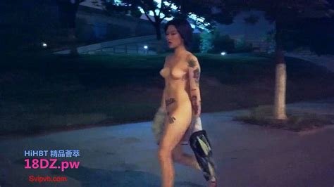 watch tattooed girl nude walk at night chinese