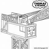 Cranky Coloring Train Thomas Pages Printable Book Print Color sketch template