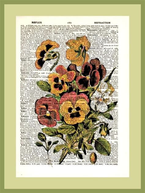 decorative page art printvintage etsy   poster drawing
