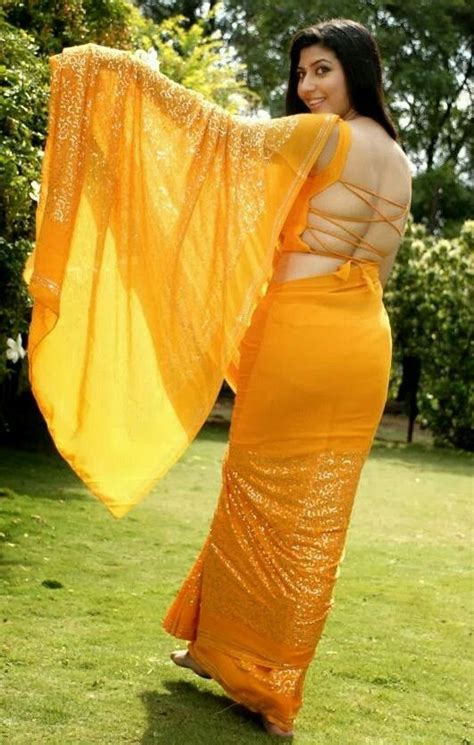 desi hot  show saree backless yellow saree fancy sarees indian beauty saree indian