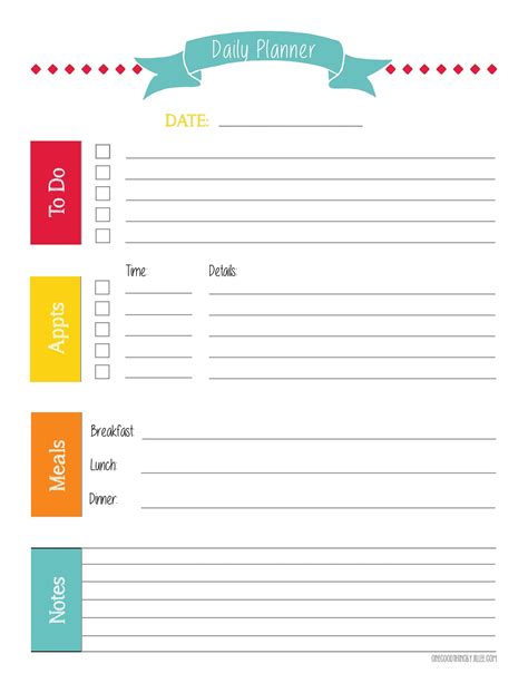 printable daily planner templates   wordexcelpdf