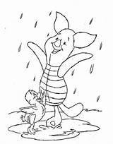 Winnie Pooh Knorretje Regen Piglet Ferkel Puuh Ausmalbilder Malvorlagen Coloringhome Ausmalbild sketch template