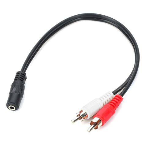 mm  rca male  female plug audio headphone jack converter adapter cable walmartcom