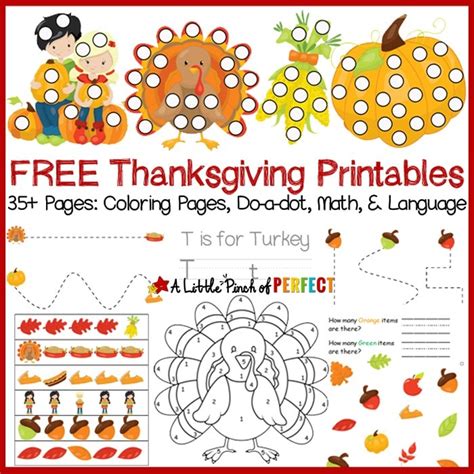 printable thanksgiving activities  kids   pinch  perfect