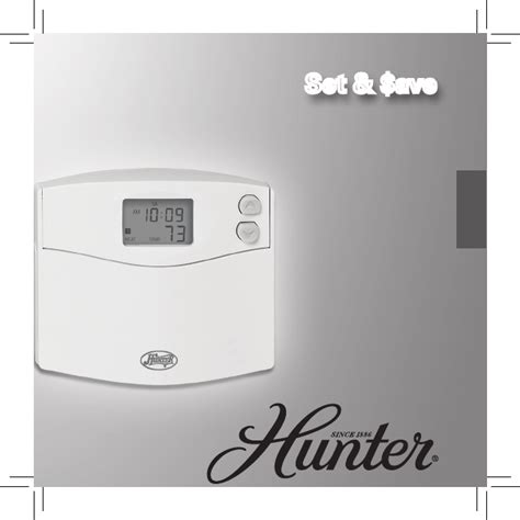 hunter fan thermostat  user guide manualsonlinecom