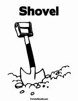 Coloring Pages Template Shovel Pail Sand sketch template