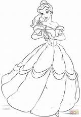 Belle Coloring Pages Beauty Disney Princess Drawing Beast Draw Printable Supercoloring Kids Step Tutorials Getdrawings Rose Only Anime Designg Choose sketch template