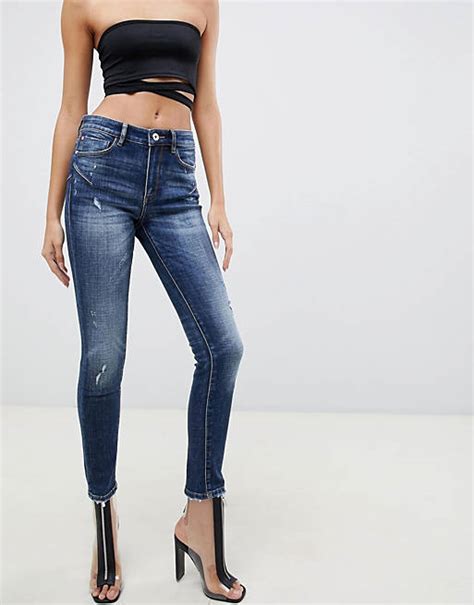 Miss Sixty Erica Push Up Cropped Skinny Jean With Distressing Asos